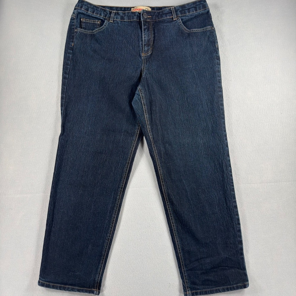 JMS Just My Size Stretch Classic Denim Jeans 20W Short Dark Wash Straight Leg